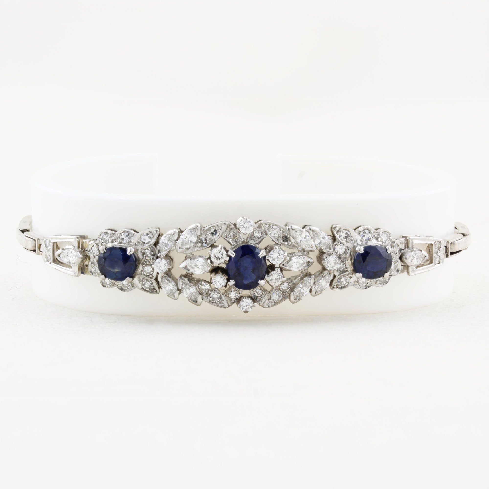 Vintage Sapphire and Diamond Bracelet c.1940s