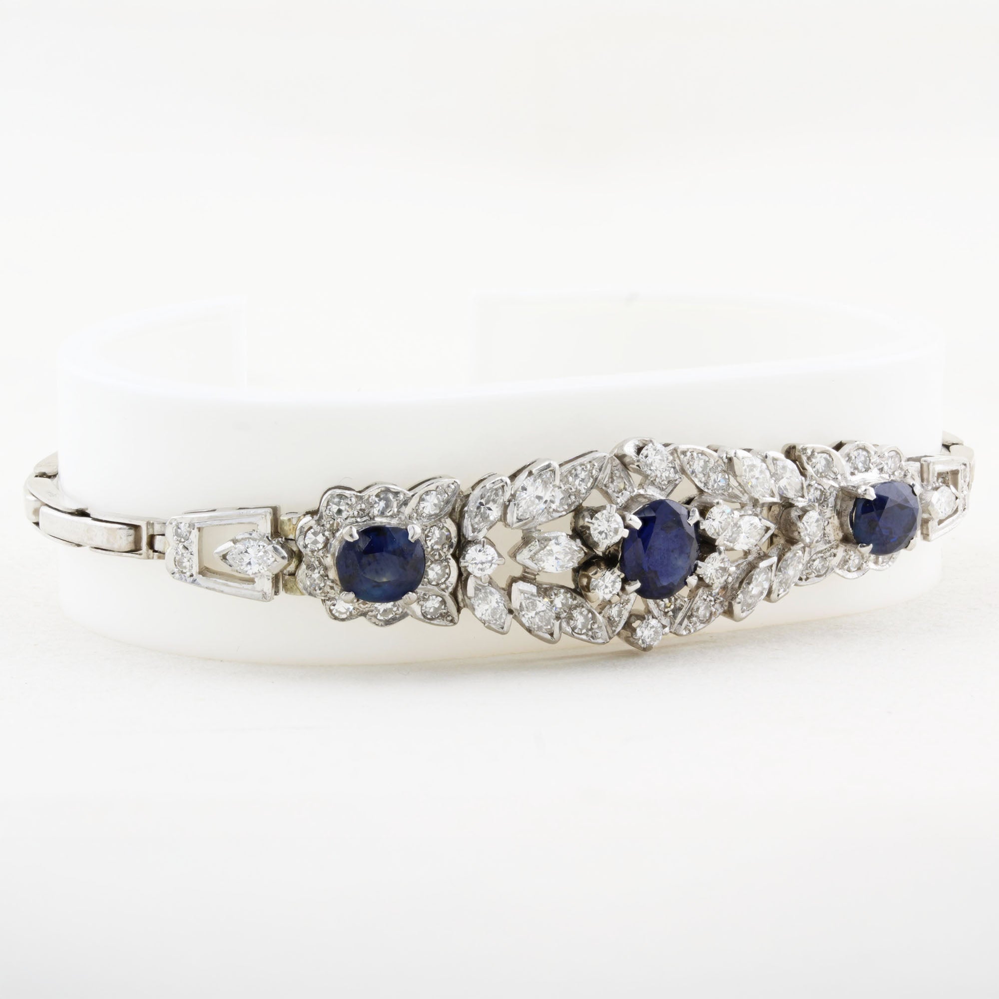 Vintage Sapphire and Diamond Bracelet c.1940s