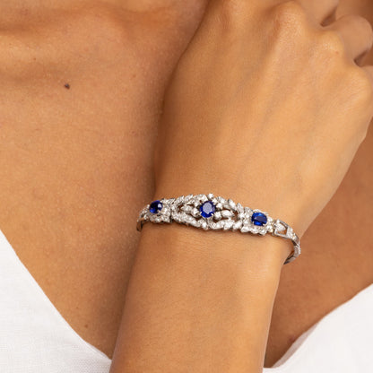 Vintage Sapphire and Diamond Bracelet c.1940s