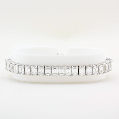 18.05ct Emerald Cut Diamond Tennis Bracelet