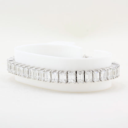 18.05ct Emerald Cut Diamond Tennis Bracelet