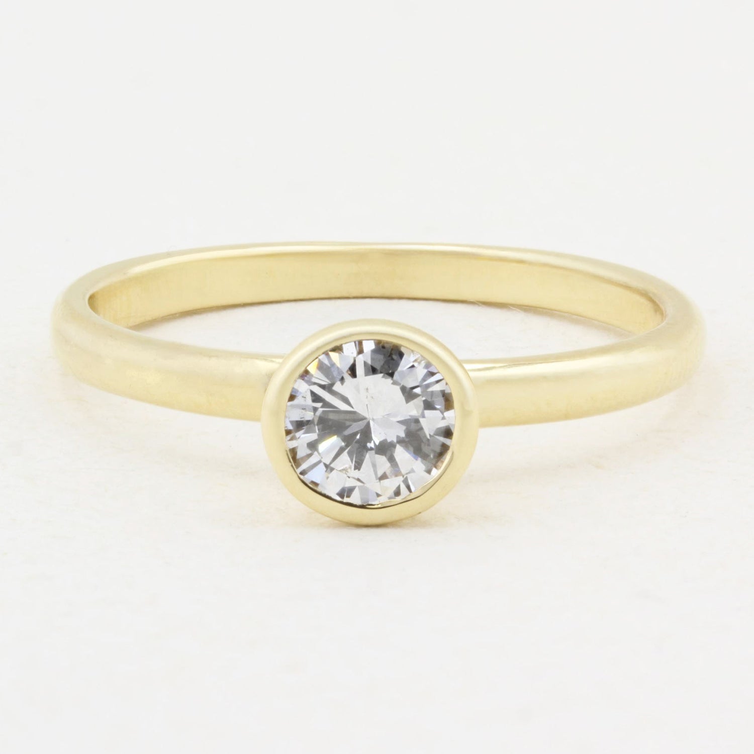 0.60ct Diamond Rubover Solitaire Ring