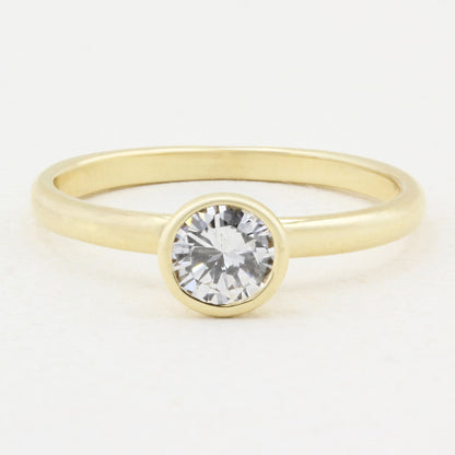 0.60ct Diamond Rubover Solitaire Ring