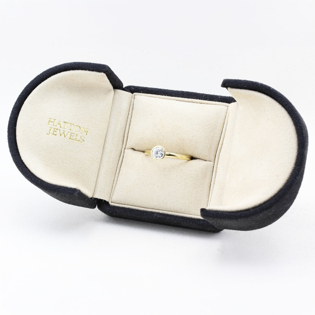 0.60ct Diamond Rubover Solitaire Ring