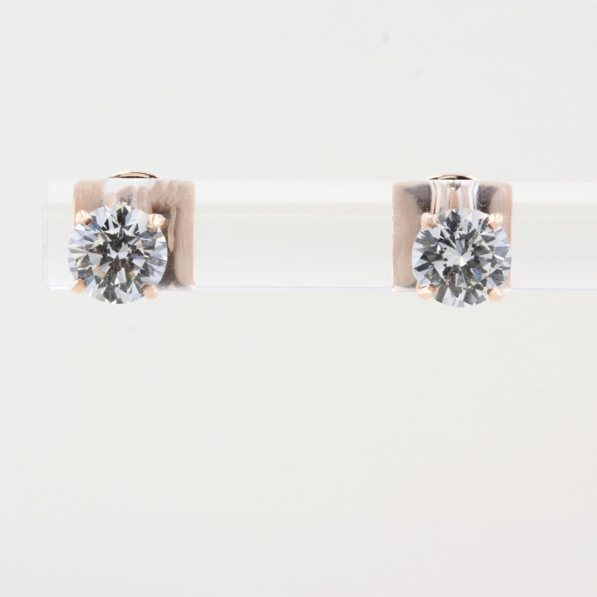 Rose Gold 0.50ct Diamond Stud Earrings