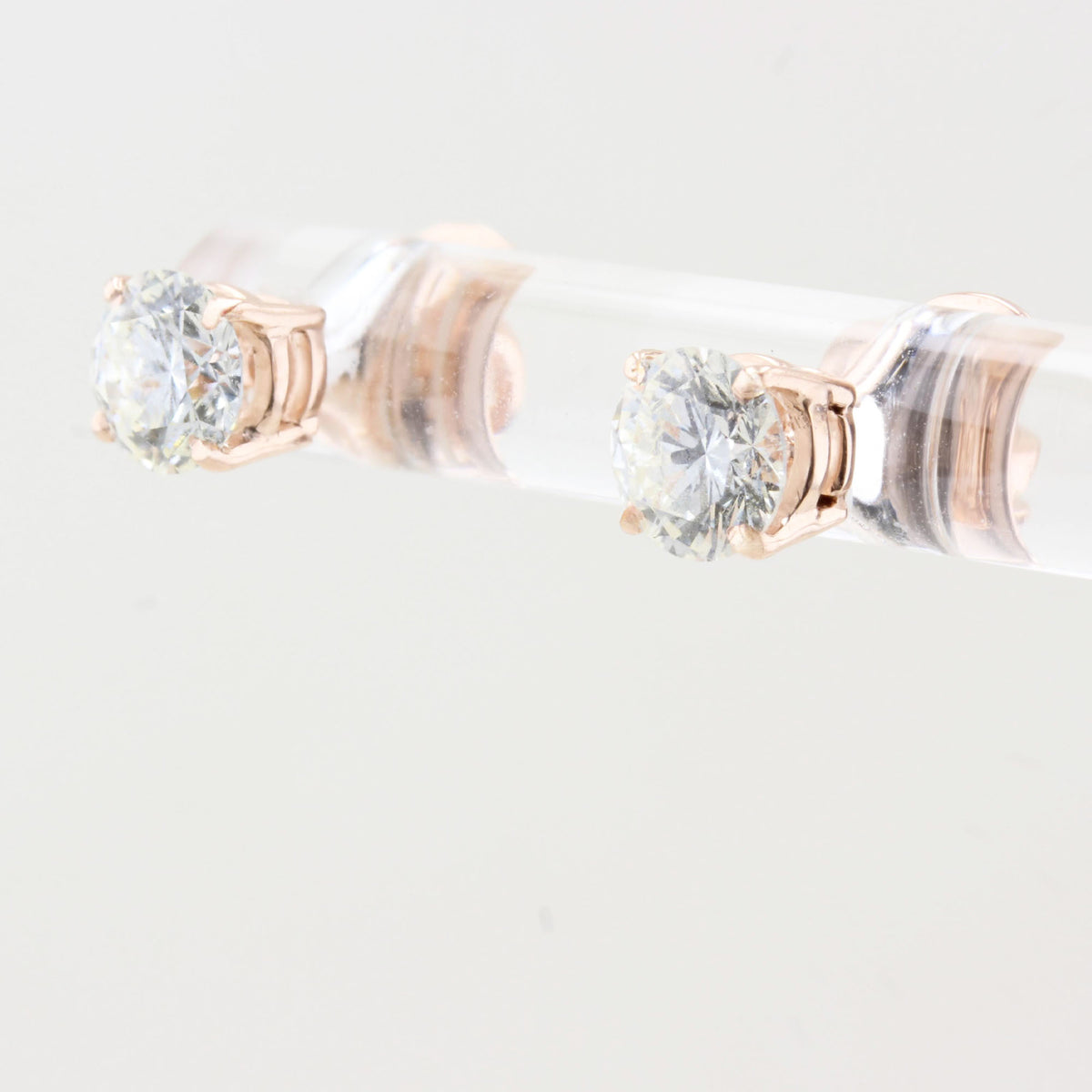Rose Gold 0.50ct Diamond Stud Earrings