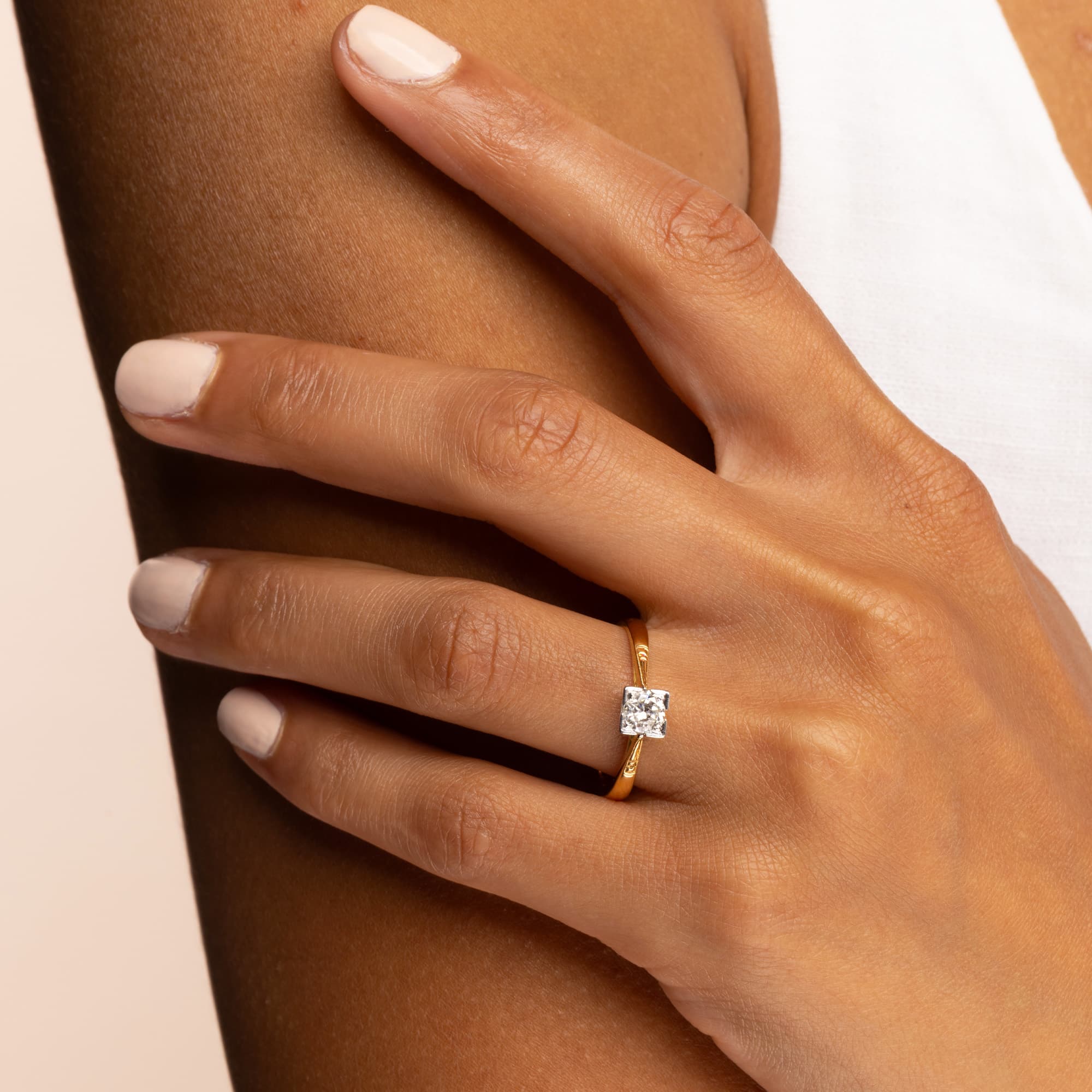 Vintage 0.45ct Diamond Solitaire Ring