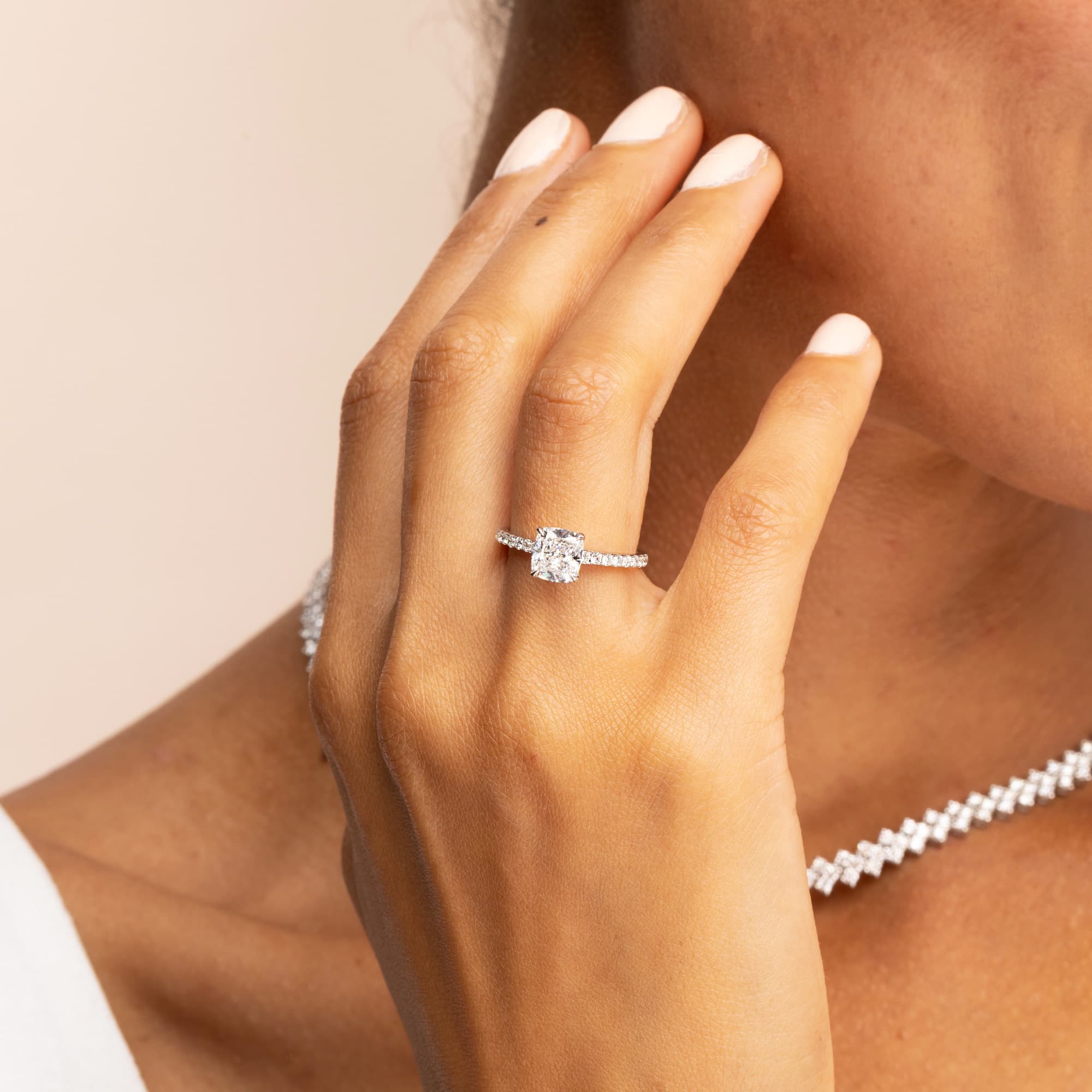 1.82ct Cushion Cut Diamond Ring