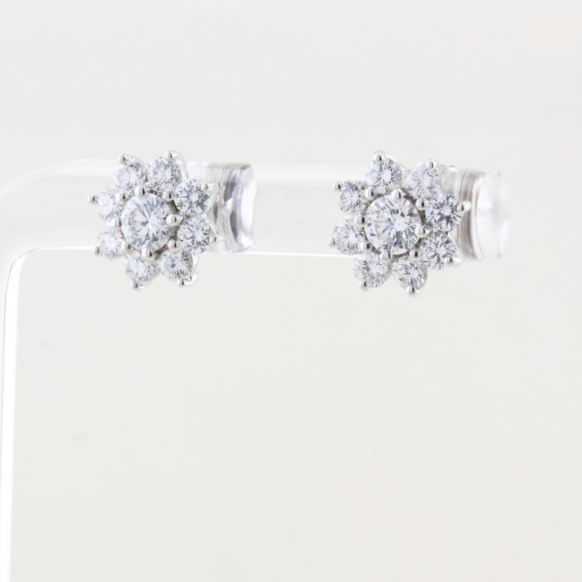 Diamond Cluster Earrings
