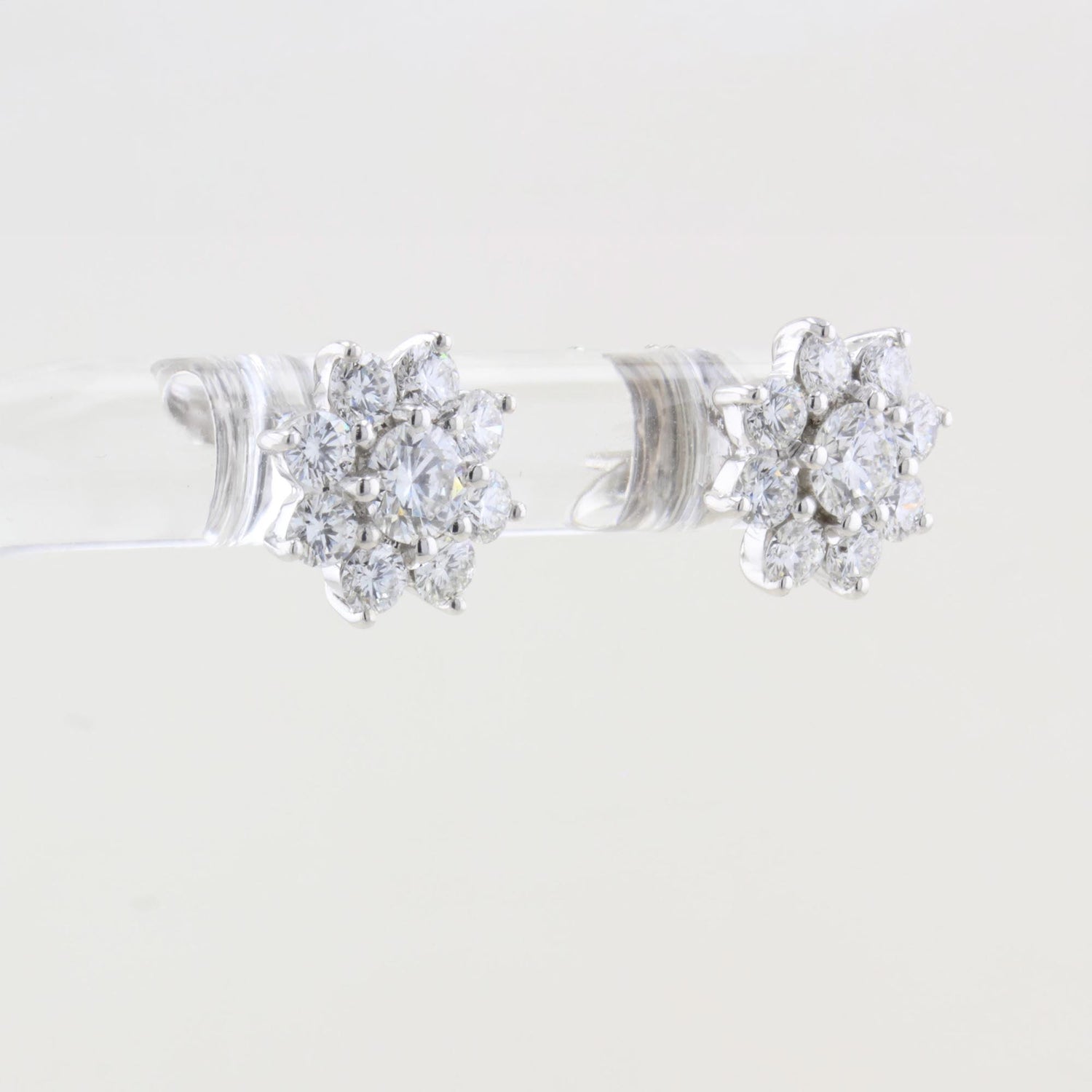 Diamond Cluster Earrings