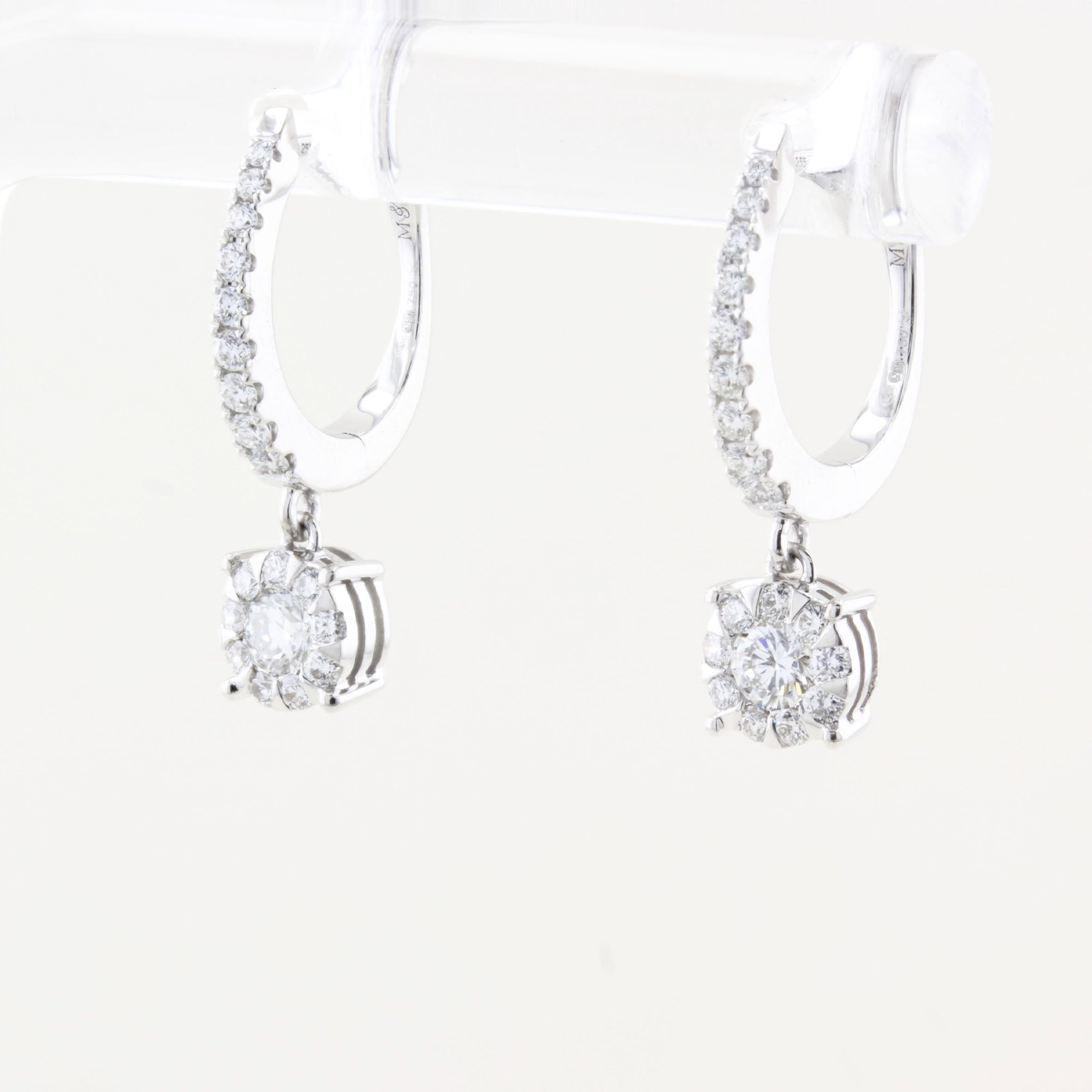 Mappin &amp; Webb Diamond Hoop Drop Earrings