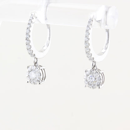 Mappin &amp; Webb Diamond Hoop Drop Earrings