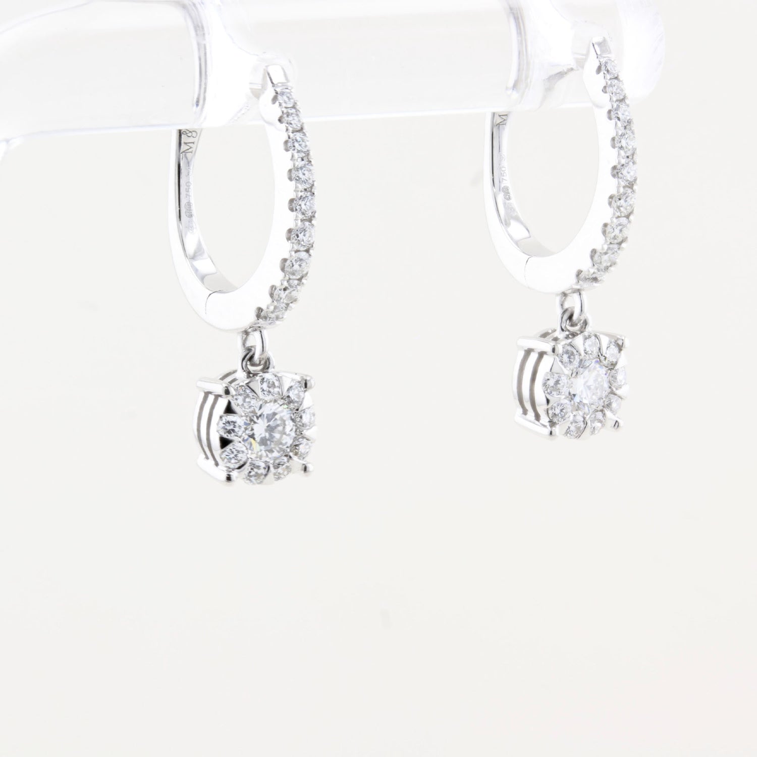 Mappin &amp; Webb Diamond Hoop Drop Earrings