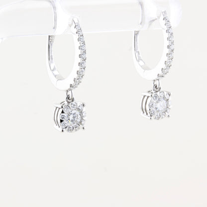 Mappin &amp; Webb Diamond Hoop Drop Earrings
