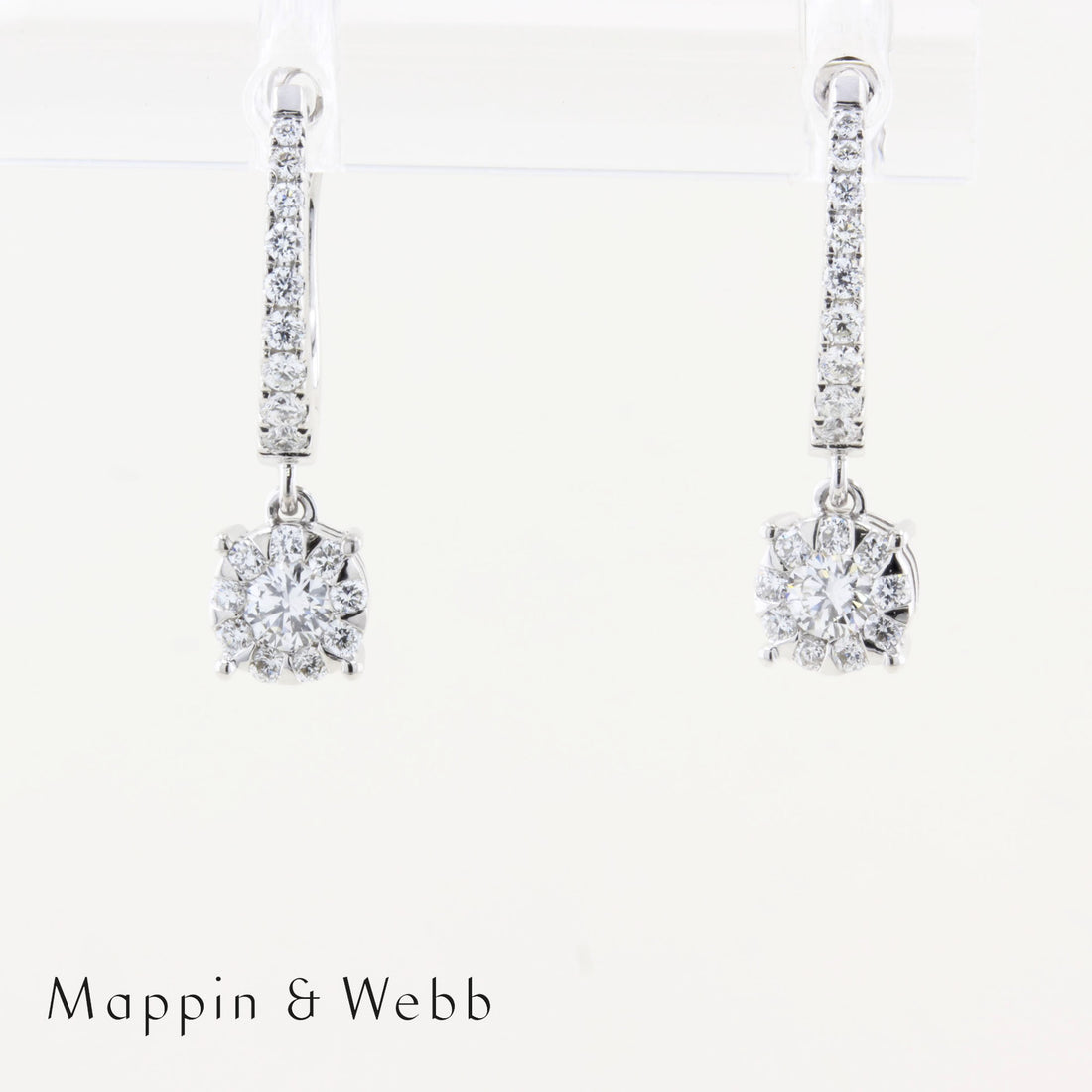 Mappin &amp; Webb Diamond Hoop Drop Earrings