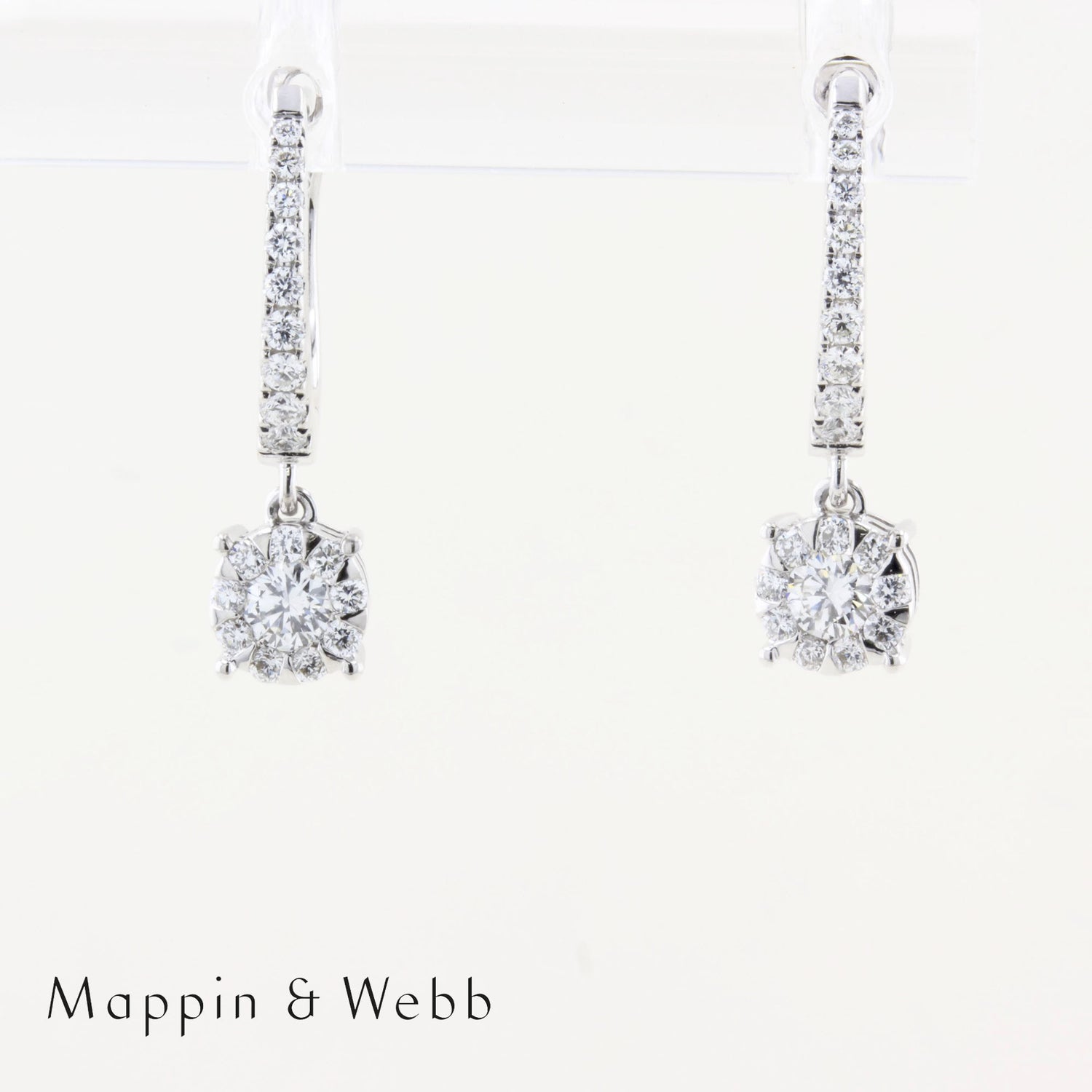 Mappin &amp; Webb Diamond Hoop Drop Earrings