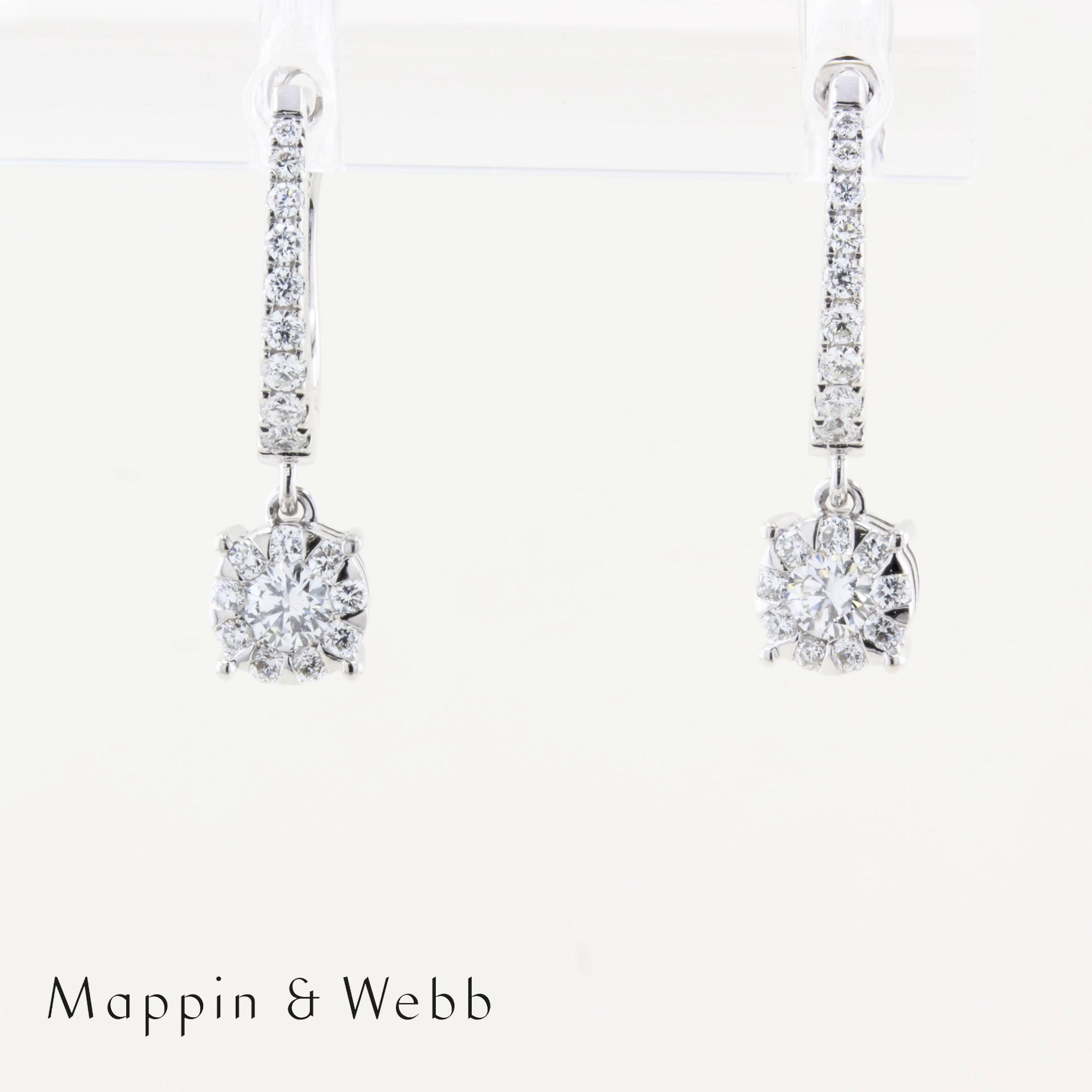 Mappin &amp; Webb Diamond Hoop Drop Earrings