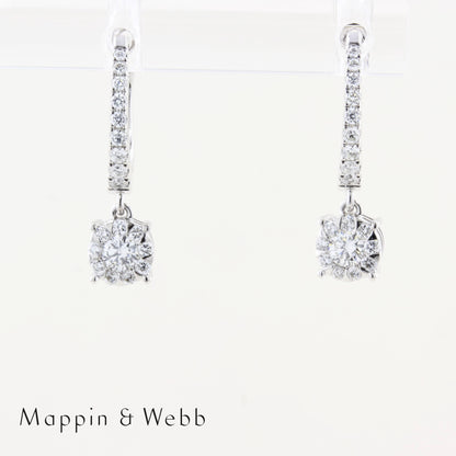 Mappin &amp; Webb Diamond Hoop Drop Earrings