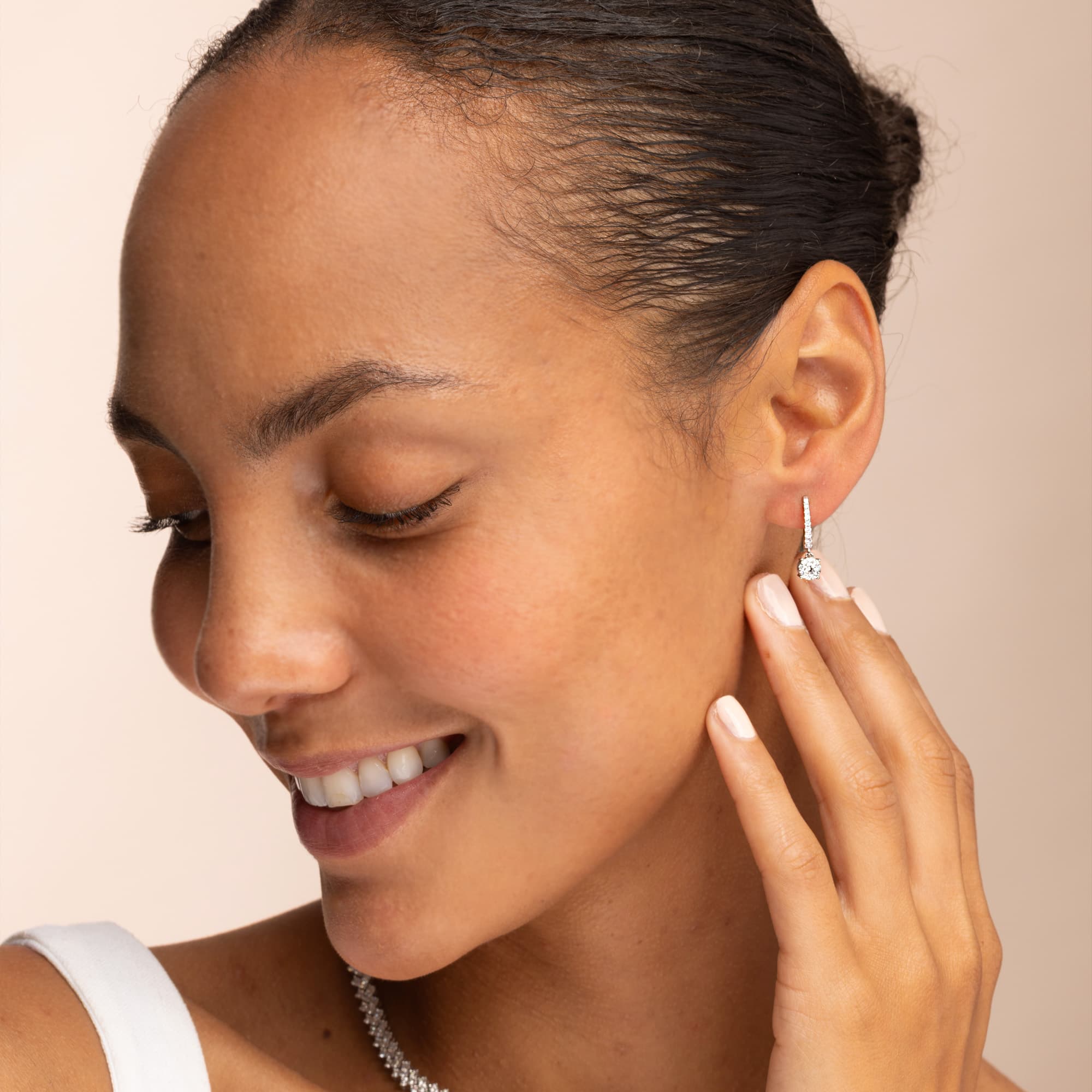 Mappin &amp; Webb Diamond Hoop Drop Earrings