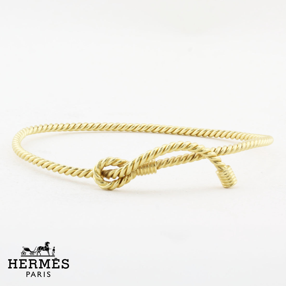 Vintage Hermes Yellow Gold Bangle