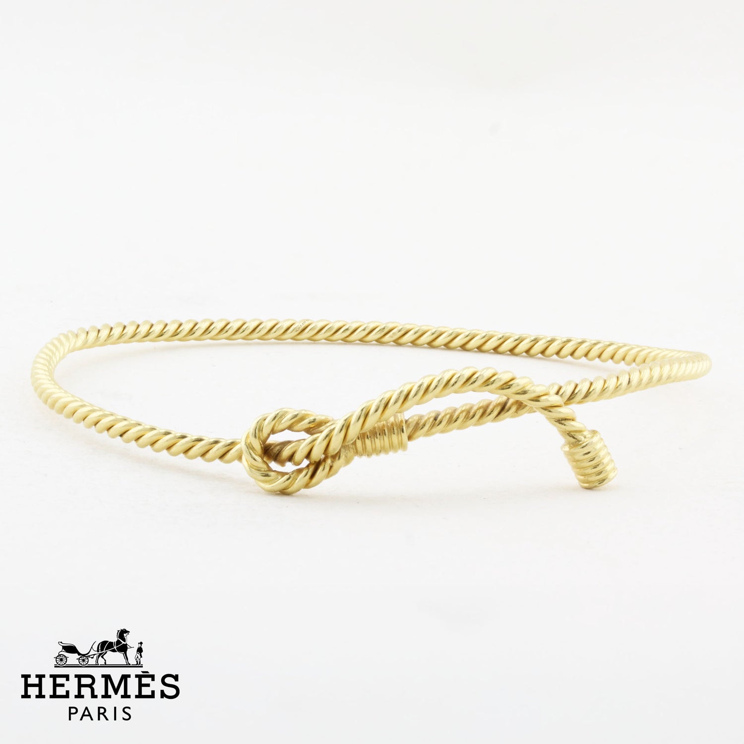 Vintage Hermes Yellow Gold Bangle
