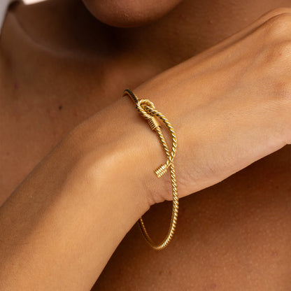 Vintage Hermès Yellow Gold Bangle