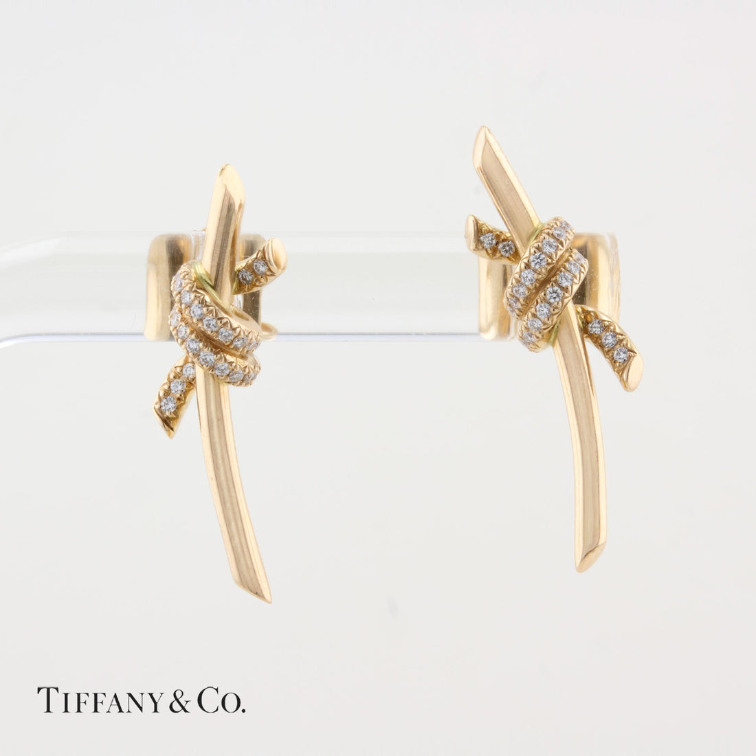 Tiffany &amp; Co. Diamond Knot Earrings