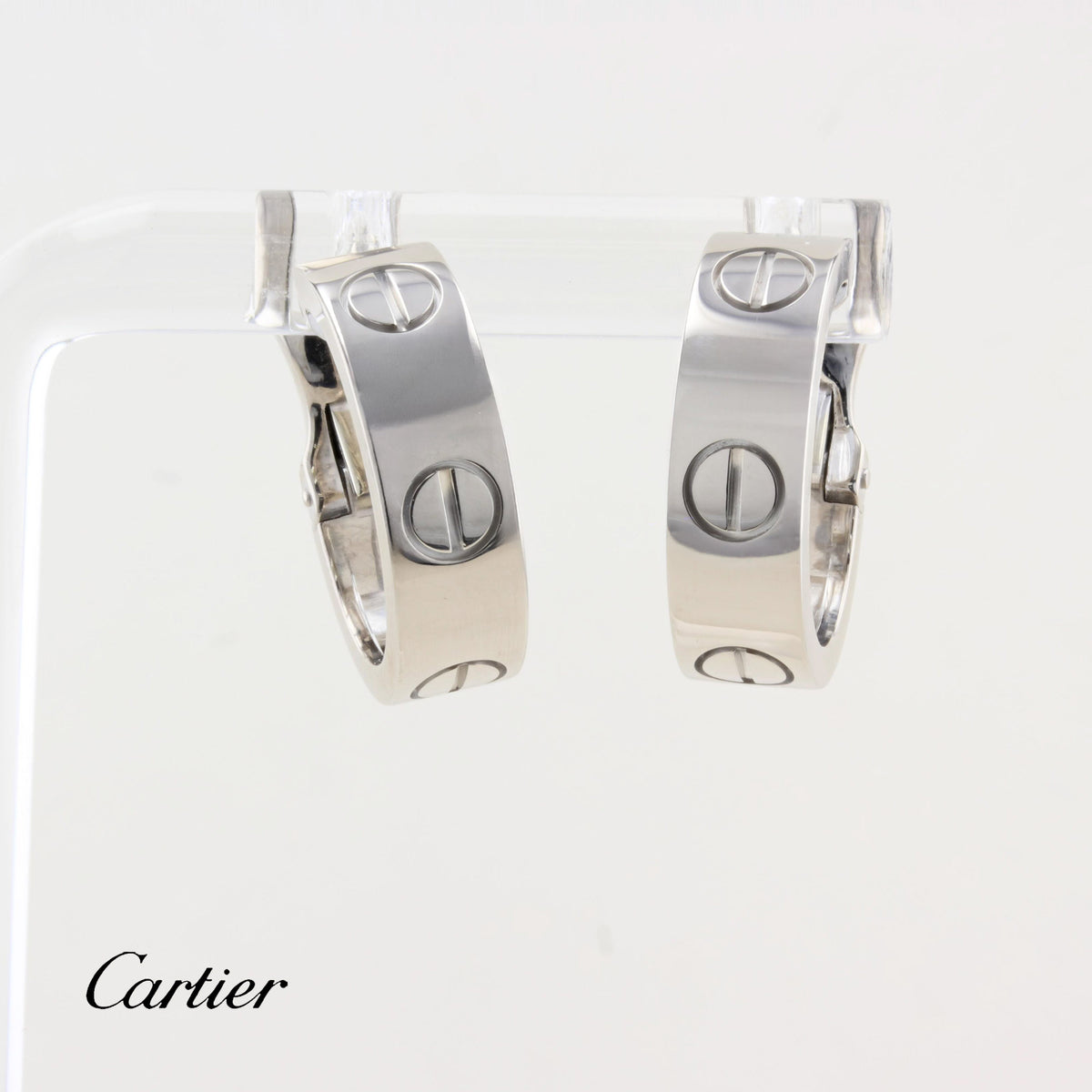 Cartier White Gold Love Hoop Earrings