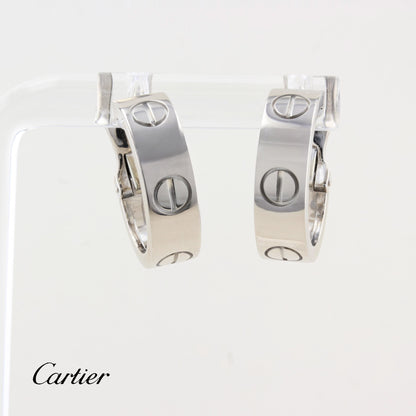 Cartier White Gold Love Hoop Earrings