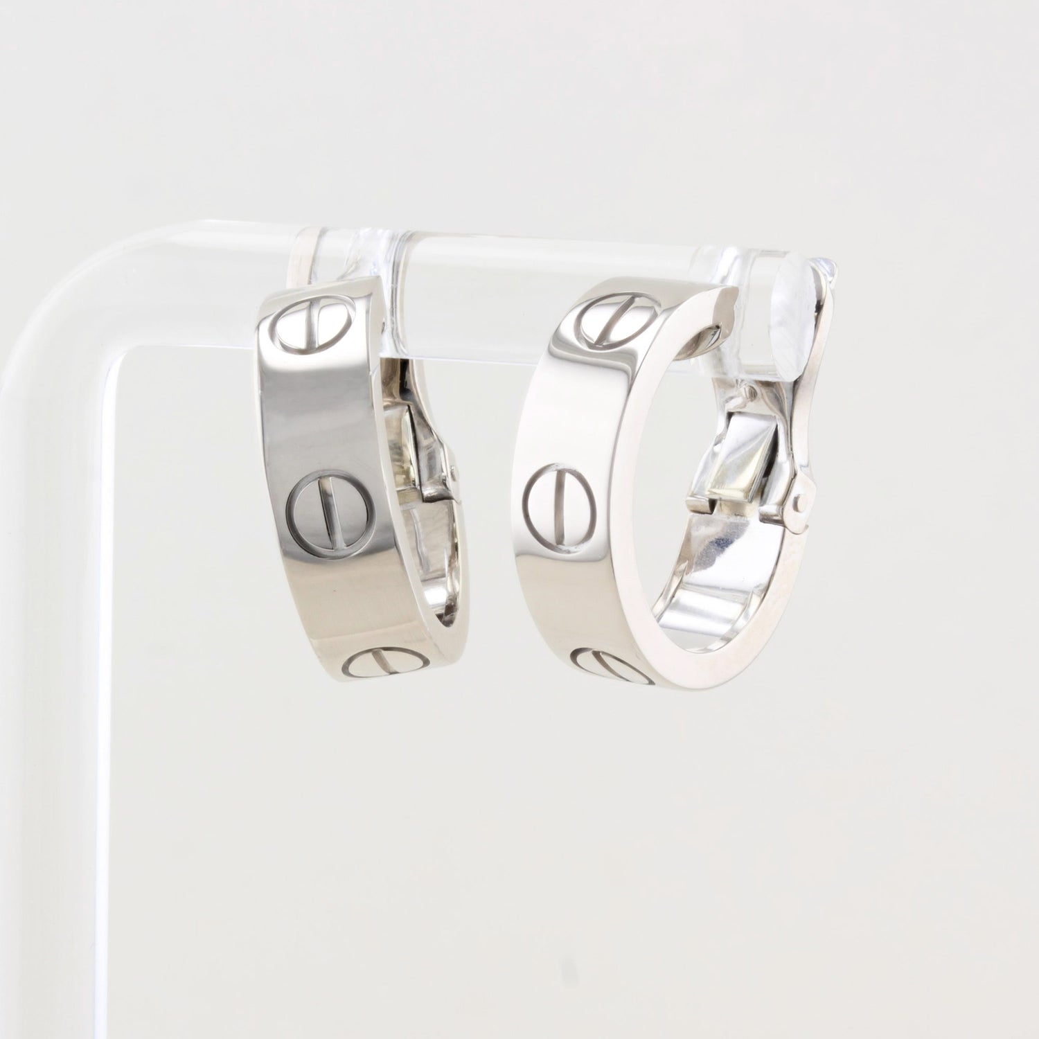 Cartier White Gold Love Hoop Earrings