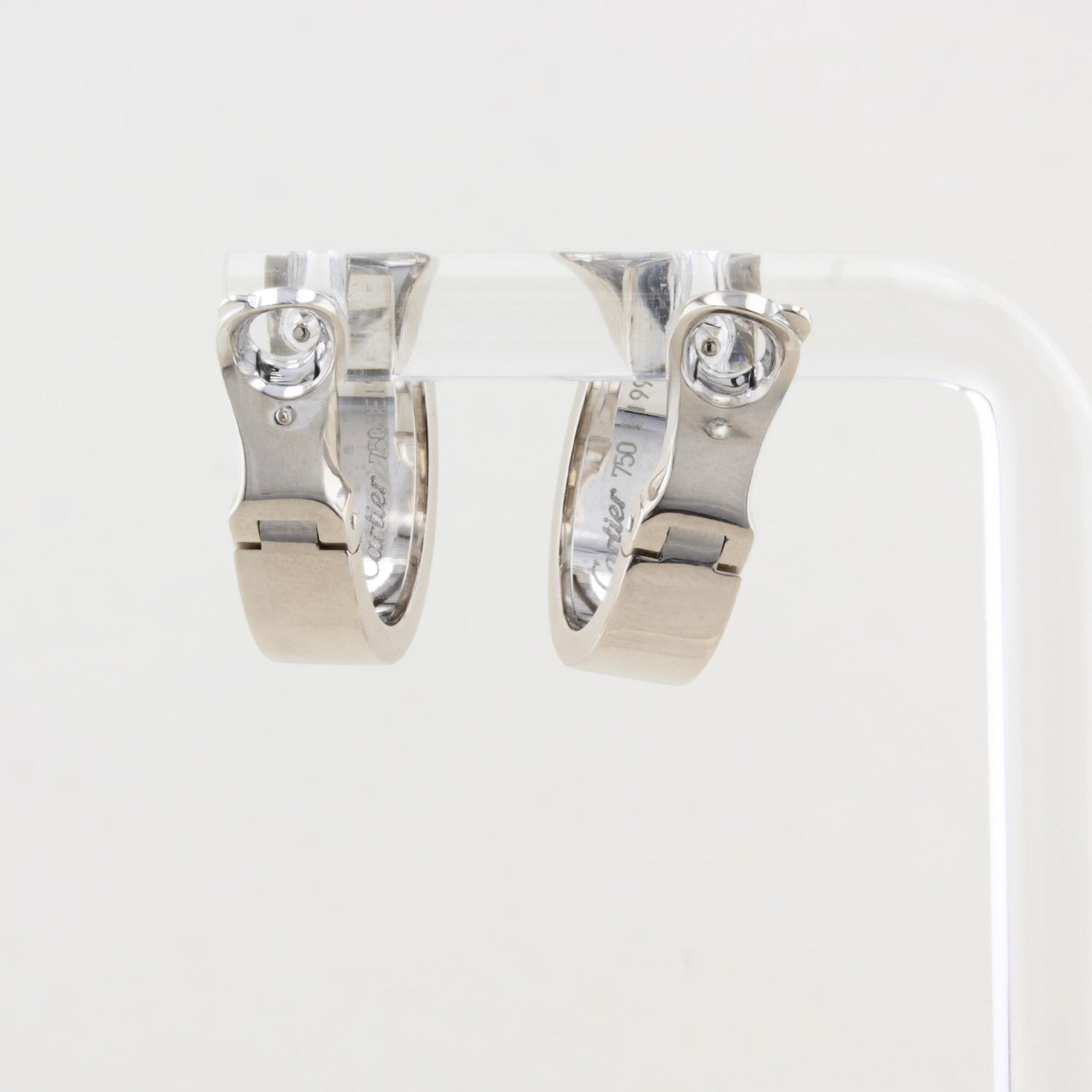 Cartier White Gold Love Hoop Earrings