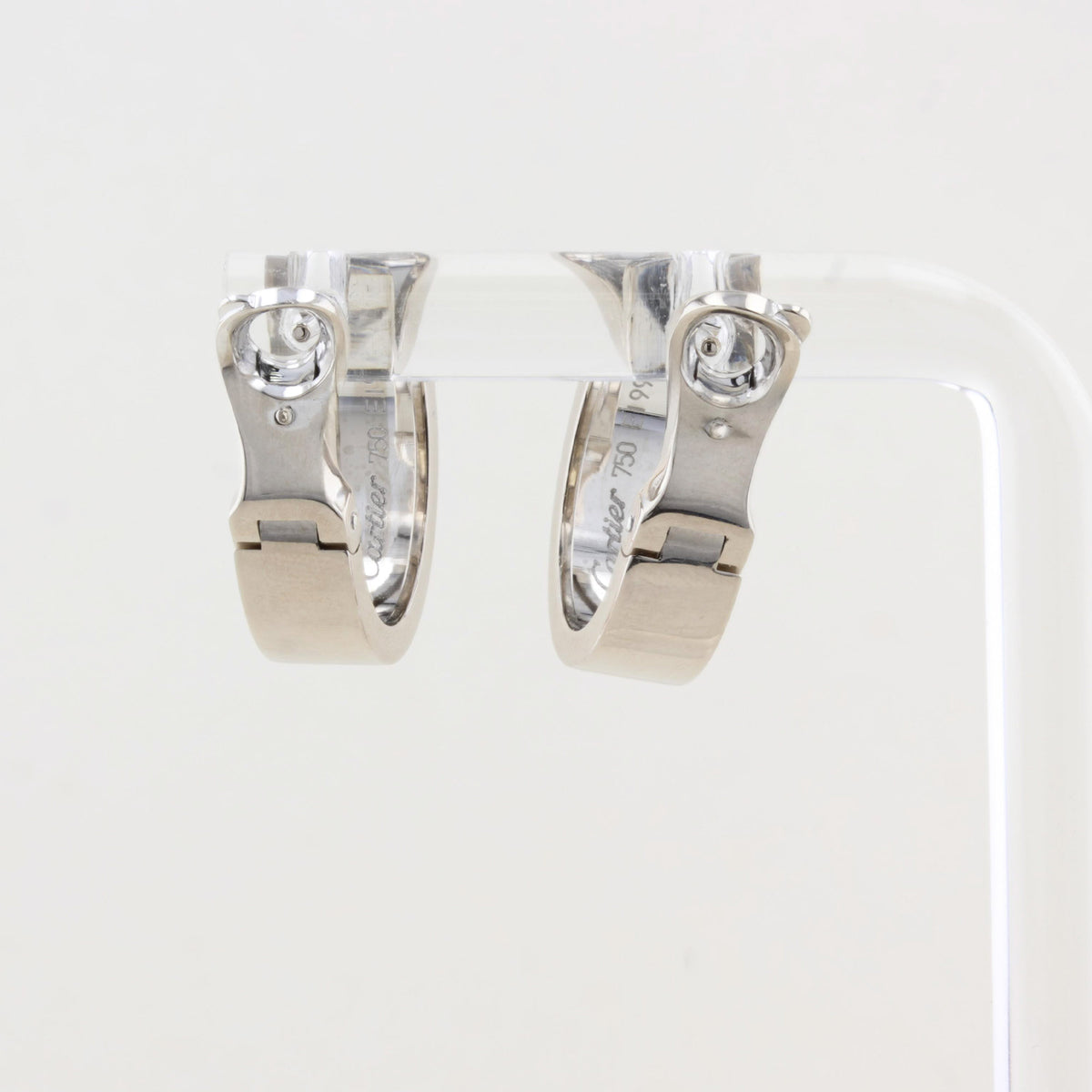 Cartier White Gold Love Hoop Earrings