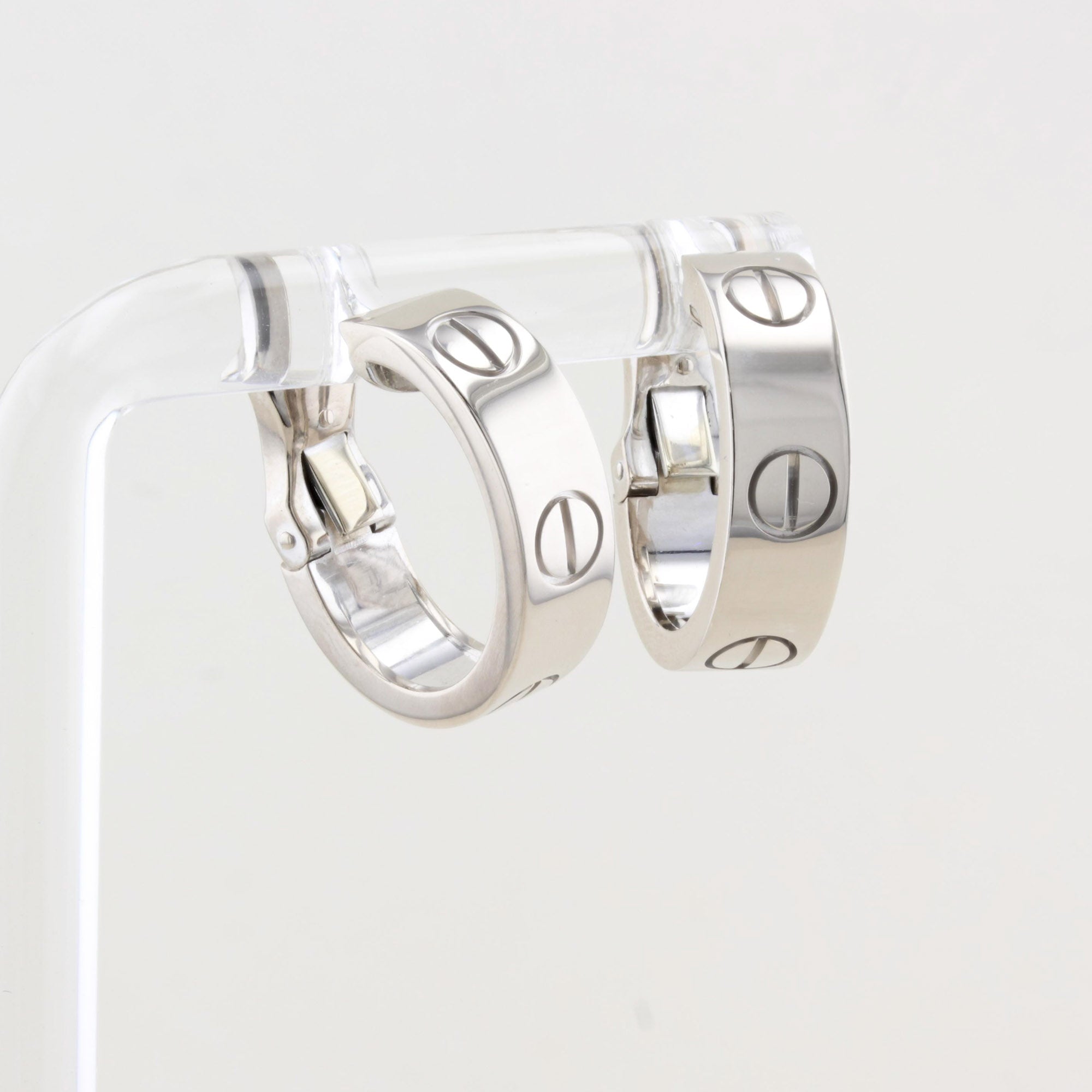 Cartier White Gold Love Hoop Earrings
