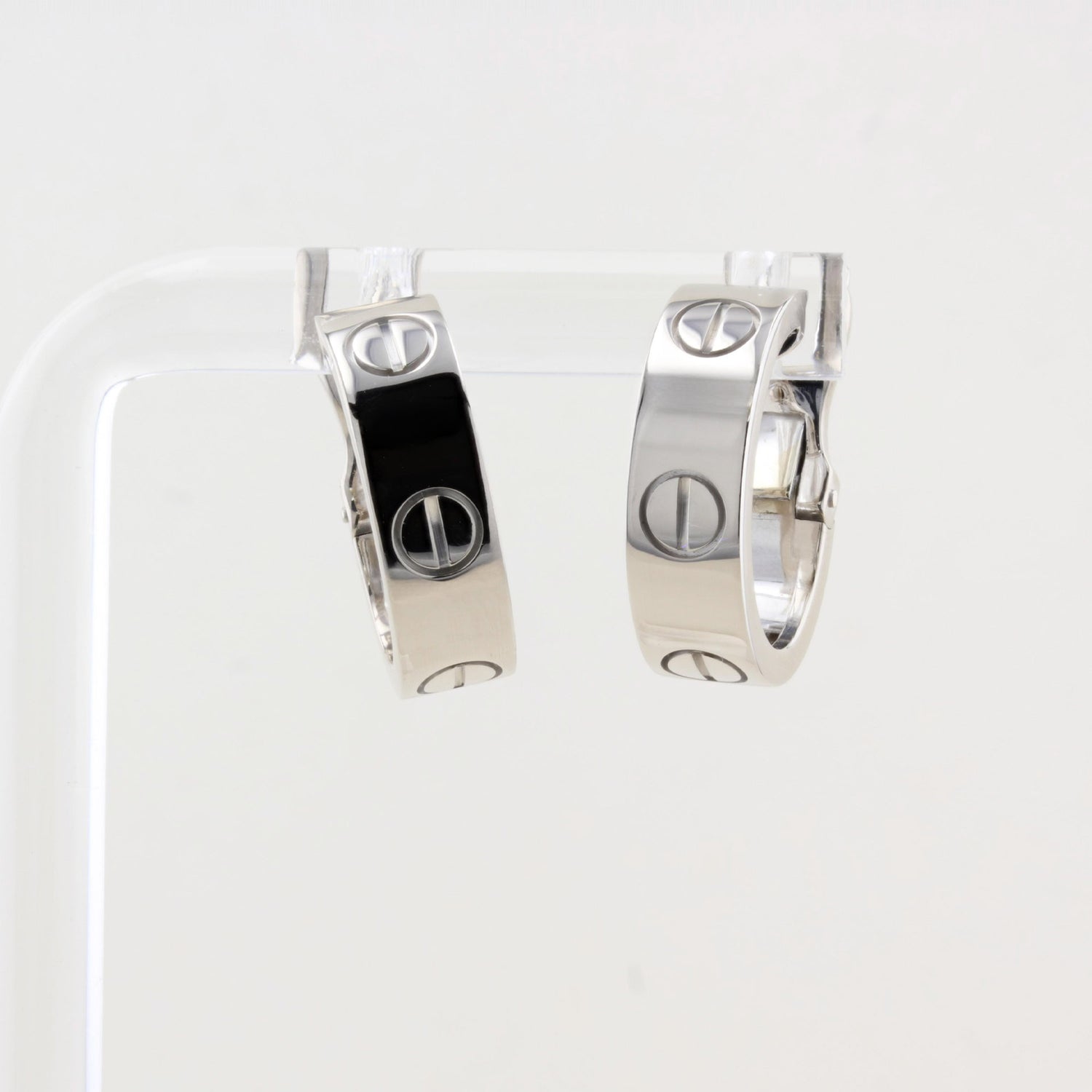 Cartier White Gold Love Hoop Earrings