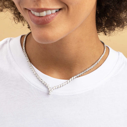 12.57ct Marquise Diamond Tennis Necklace