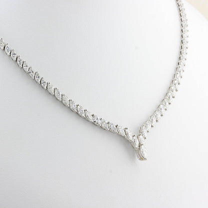 12.57ct Marquise Diamond Tennis Necklace
