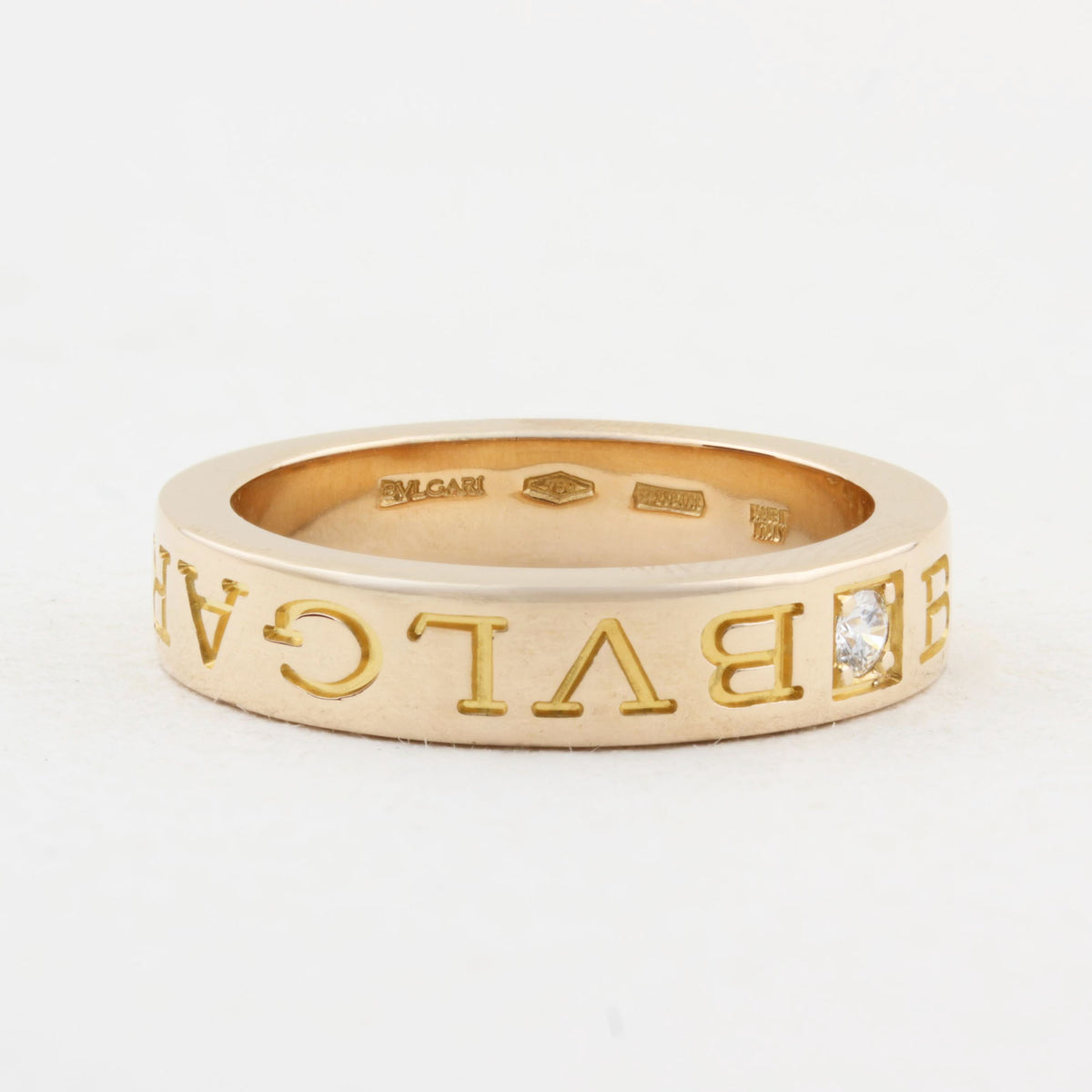 Bulgari Rose Gold and Diamond B.zero1 Ring