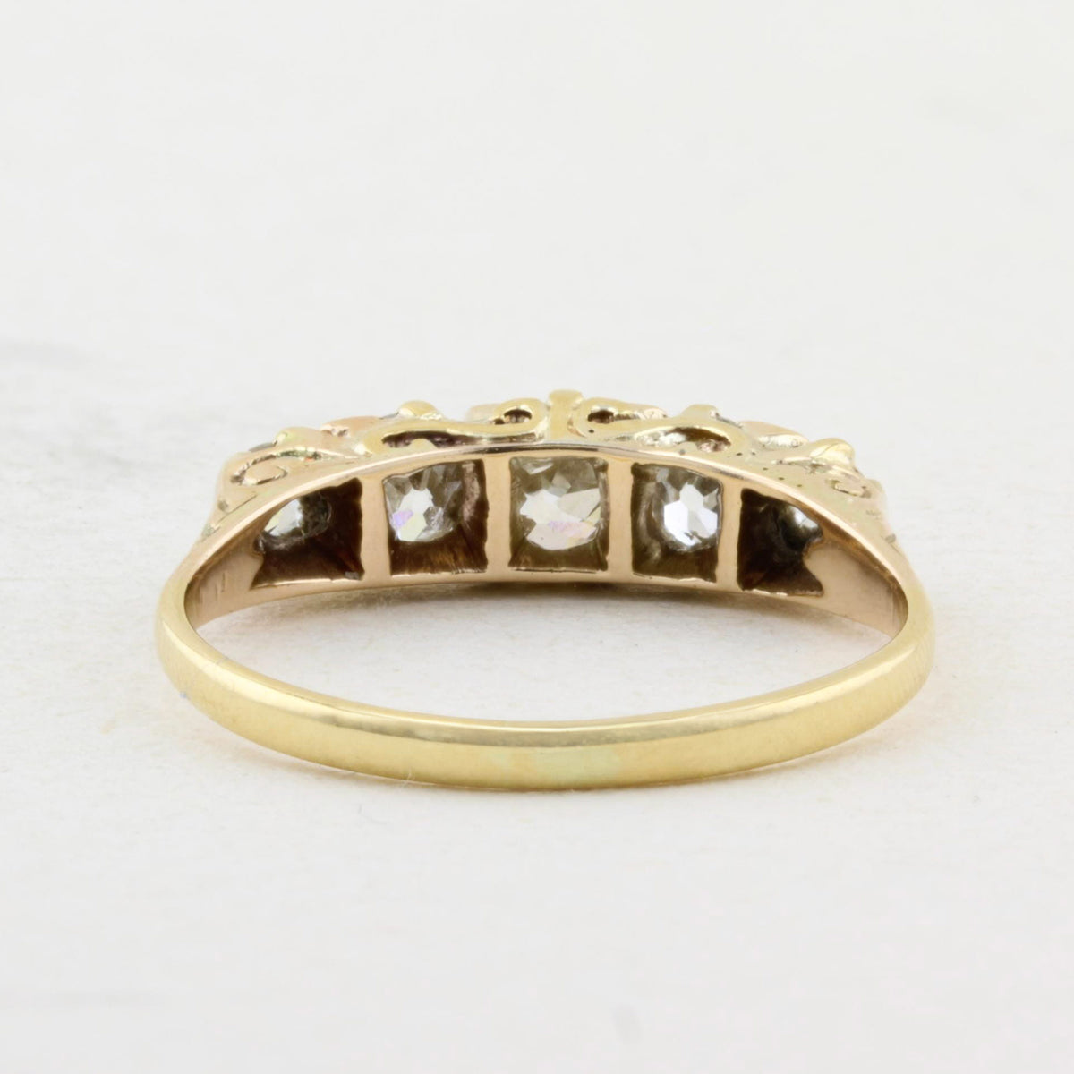 Vintage Old Cut Diamond Five Stone Ring