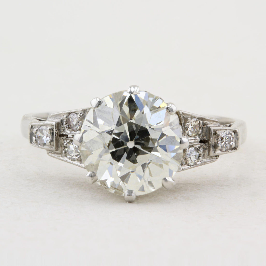 2.50ct Old Mine Cut Diamond Ring
