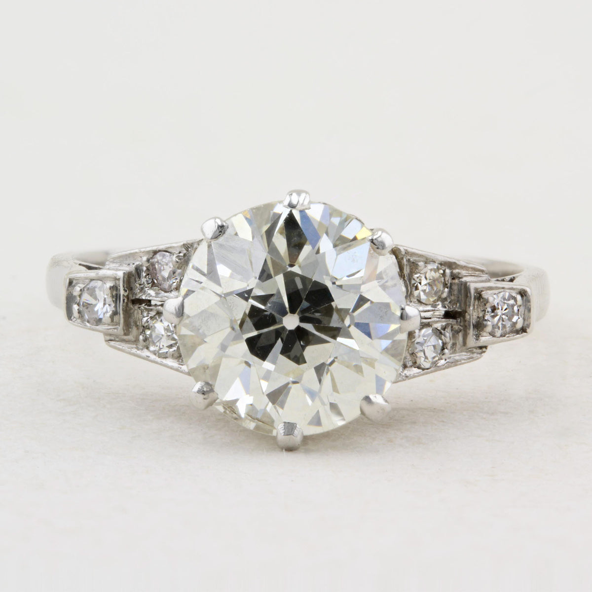 2.50ct Old Mine Cut Diamond Ring