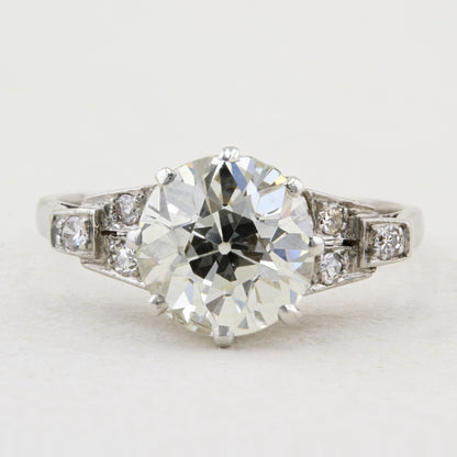 2.50ct Old Mine Cut Diamond Ring