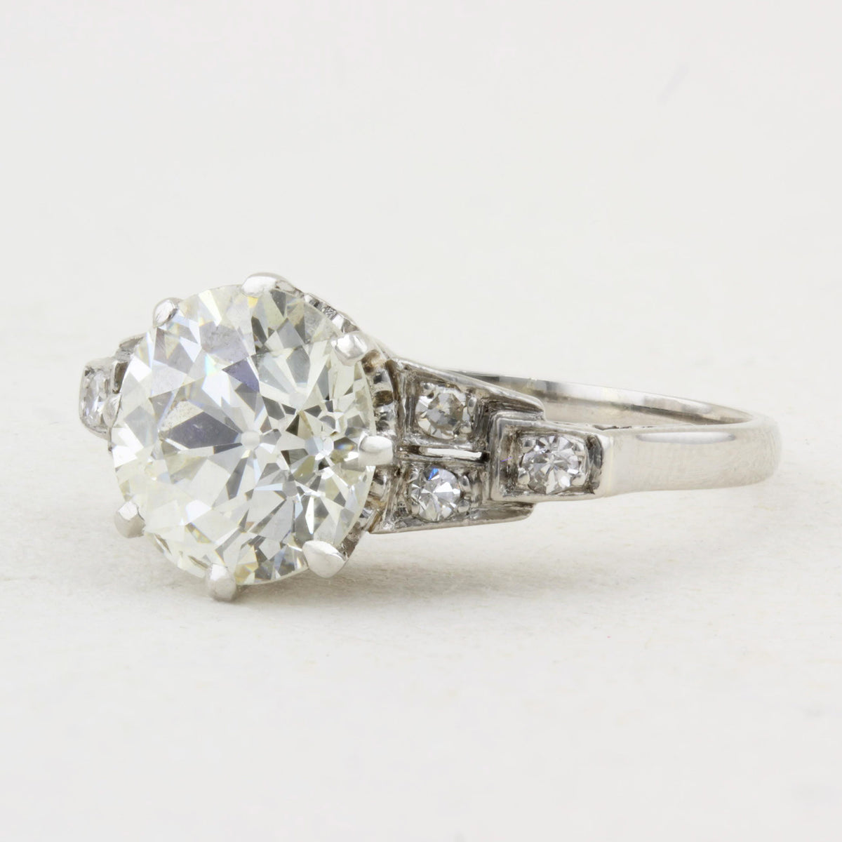 2.50ct Old Mine Cut Diamond Ring