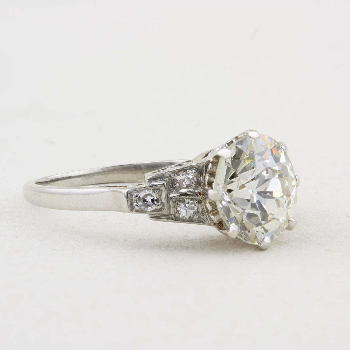 2.50ct Old Mine Cut Diamond Ring