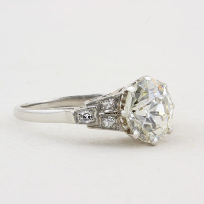 2.50ct Old Mine Cut Diamond Ring