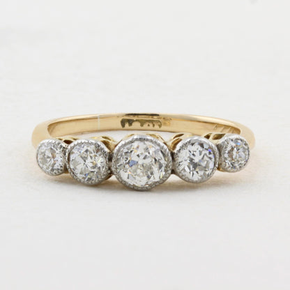 Old Cut Diamond Five Stone Ring