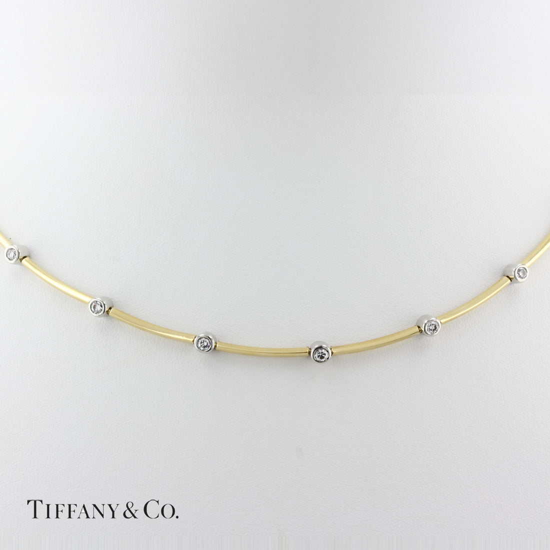 Tiffany &amp; Co. Diamond Bezel Link Necklace