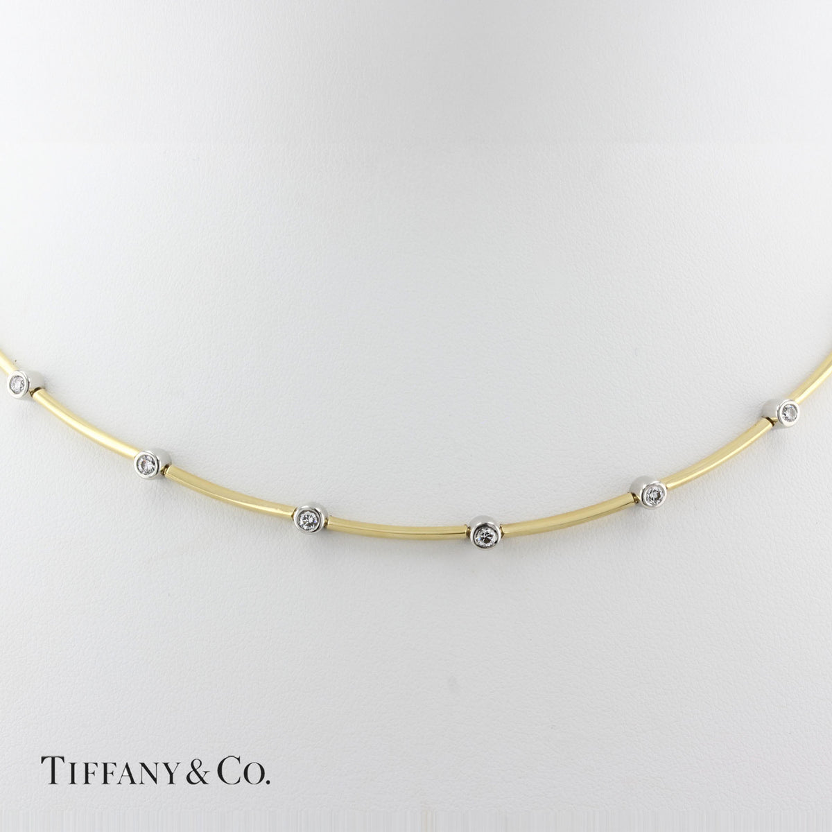 Tiffany &amp; Co. Diamond Bezel Link Necklace