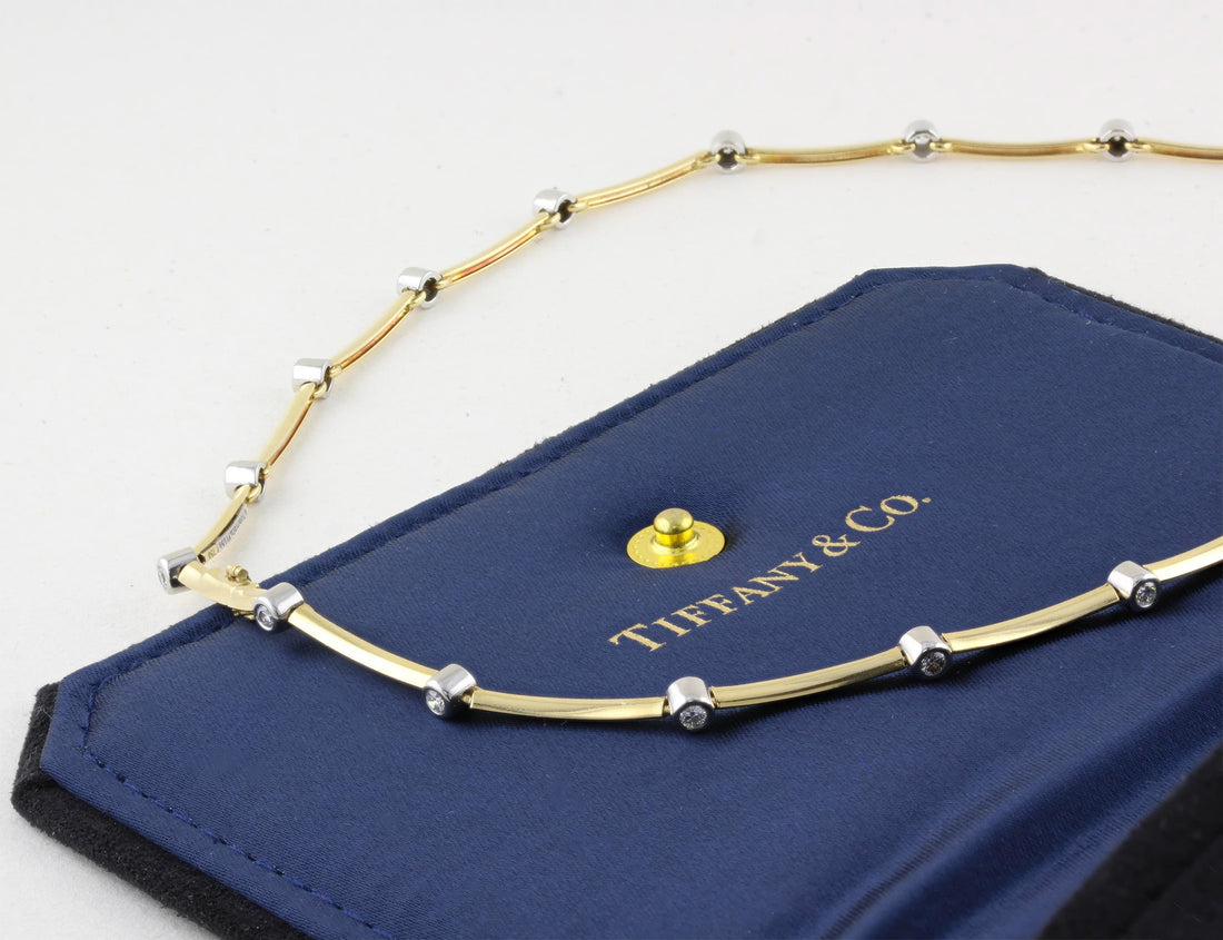 Tiffany &amp; Co. Diamond Bezel Link Necklace