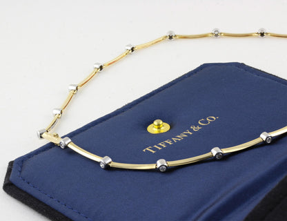 Tiffany &amp; Co. Diamond Bezel Link Necklace