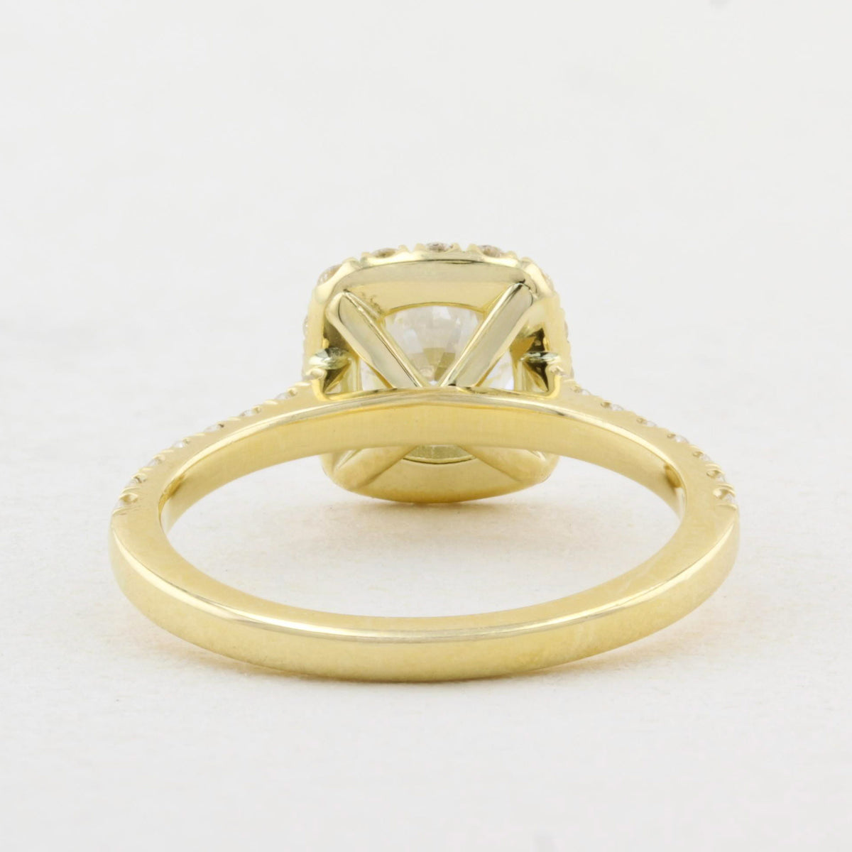 1.01ct Cushion Cut Diamond Cluster Ring